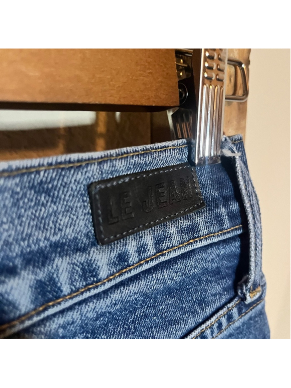 🍀FRAME Le Jean High Rise Mia Relaxed Straight Jean Size 27 - Picture 7 of 12